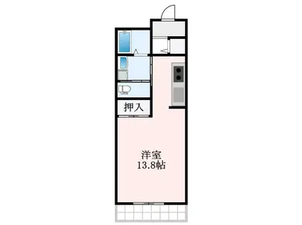 エスタイル白鷺(ワンルーム/2階)の間取り写真