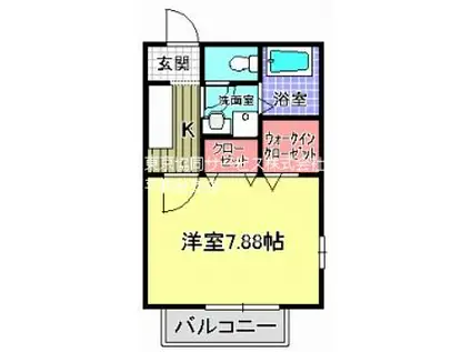 クレール(1K/1階)の間取り写真