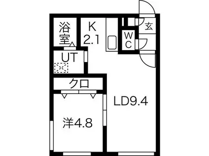 TI AMO SOEN(1LDK/4階)の間取り写真