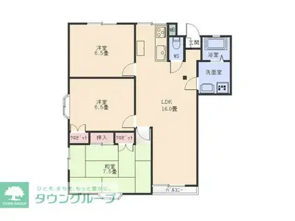 クリエートヒルズ元総社(3LDK/2階)の間取り写真