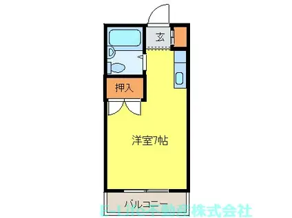 津久礼アパート(ワンルーム/1階)の間取り写真