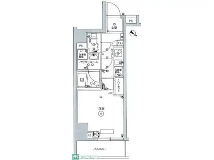 スカイコートパレス大田鵜の木(1K/5階)の間取り写真