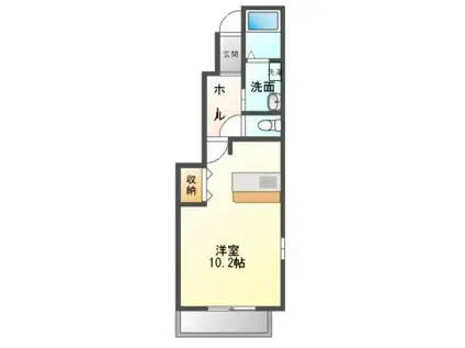 フレーシュA(1K/1階)の間取り写真