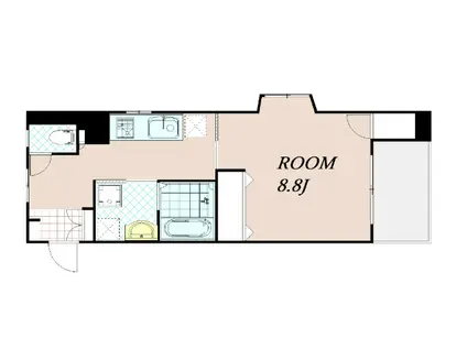 ハレクラニ(1K/3階)の間取り写真