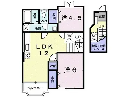 プルミエ(2LDK/2階)の間取り写真