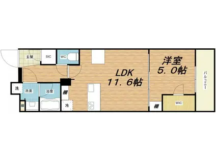 アーバネックス梅田中崎町(1LDK/10階)の間取り写真