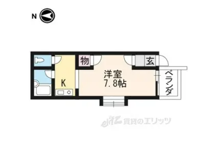 メゾンイースター(1K/4階)の間取り写真