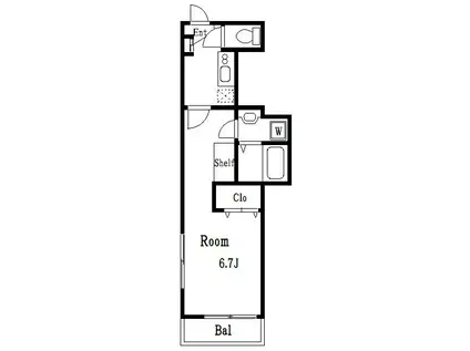 PACE FONTANA(1K/2階)の間取り写真
