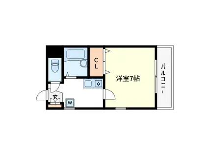 リムジェールピエス(1K/4階)の間取り写真