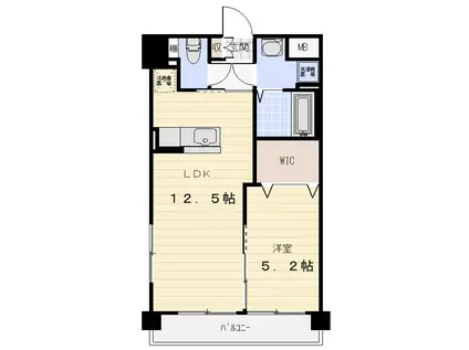 MTF-I(1LDK/4階)の間取り写真