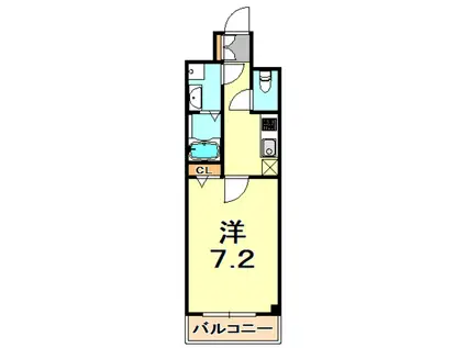 SILUS東灘深江(1K/15階)の間取り写真