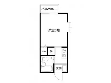 パナハイツ岡田(1K/1階)の間取り写真