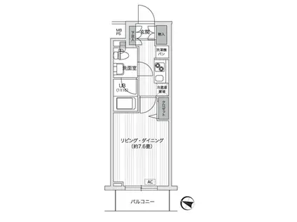 PRIMAL GOTANDA プライマル五反田(1K/5階)の間取り写真