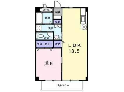プレイスメゾンM II(1LDK/2階)の間取り写真