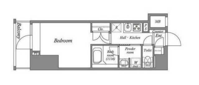 ACP RESIDENCE 亀戸(1K/1階)の間取り写真