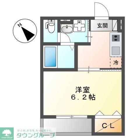 A.C.GRANDAGE(1K/1階)の間取り写真