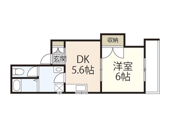 メゾンシャローム(1DK/4階)の間取り写真