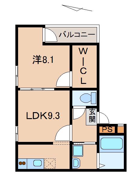 フジパレス和歌山太田I番館(1LDK/2階)の間取り写真