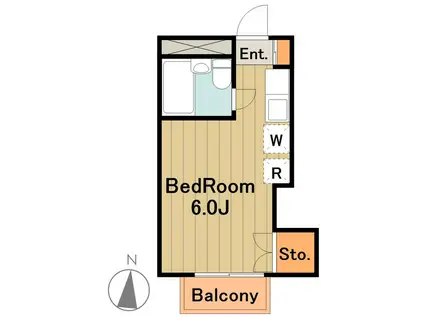 メゾンドリック(1K/2階)の間取り写真