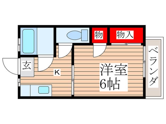 メゾン聖武(1K/2階)の間取り写真