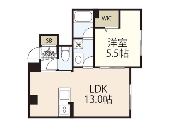 CREST PALACE(1LDK/1階)の間取り写真