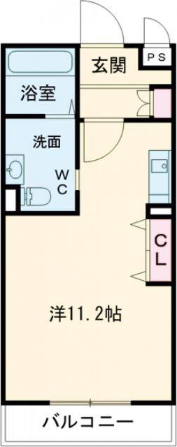 ガーデンコート(ワンルーム/3階)の間取り写真