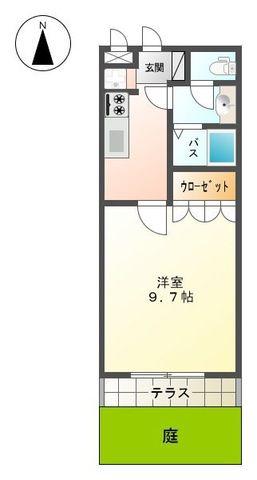 プランドールYSI(1K/1階)の間取り写真