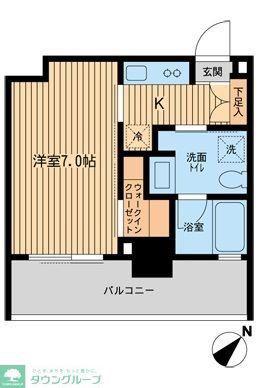 ザ・カシワ拾番(1K/8階)の間取り写真