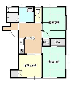 メゾンエスティ(3DK/2階)の間取り写真