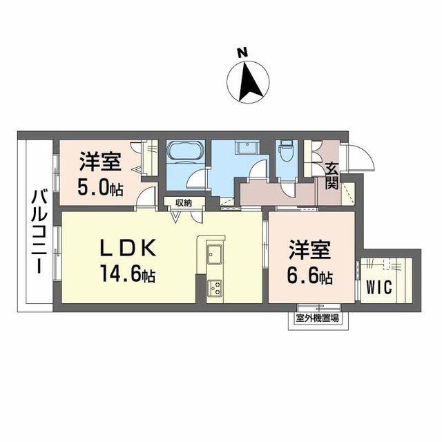 グランステラ鳳(2LDK/3階)の間取り写真