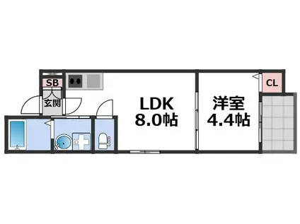 F ASECIA ROKKO(1LDK/3階)の間取り写真