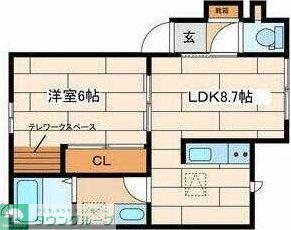 NOVAハウス(1LDK/1階)の間取り写真