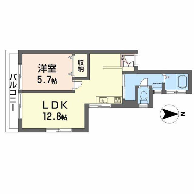 マンション月若(2DK/3階)の間取り写真