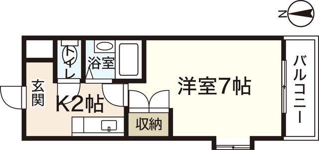 87Gメゾンマスイ(1K/3階)の間取り写真