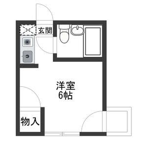 ハートイン中切N棟(ワンルーム/5階)の間取り写真