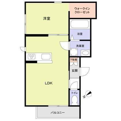 シャルル表参道(1LDK/3階)の間取り写真