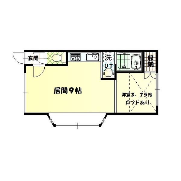 GATO(1LDK/2階)の間取り写真