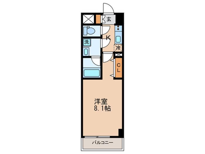 LA DOUCEUR大森山王(1K/4階)の間取り写真