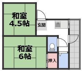 旭マンション(2K/3階)の間取り写真