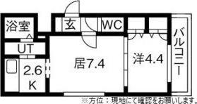 レジデンス学園前(1LDK/2階)の間取り写真