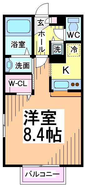ネオアージュ吉祥寺(1K/2階)の間取り写真