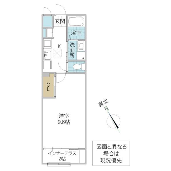 LE YUSEI(1K/1階)の間取り写真