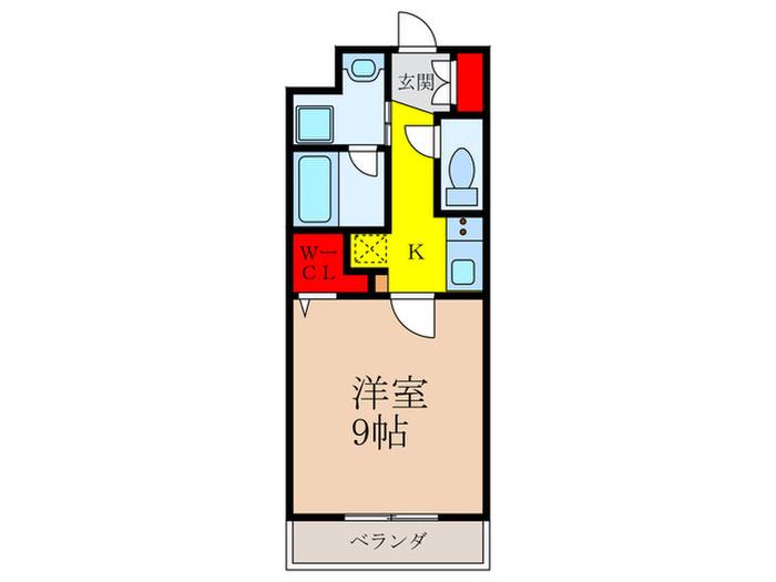FELICE(1K/2階)の間取り写真