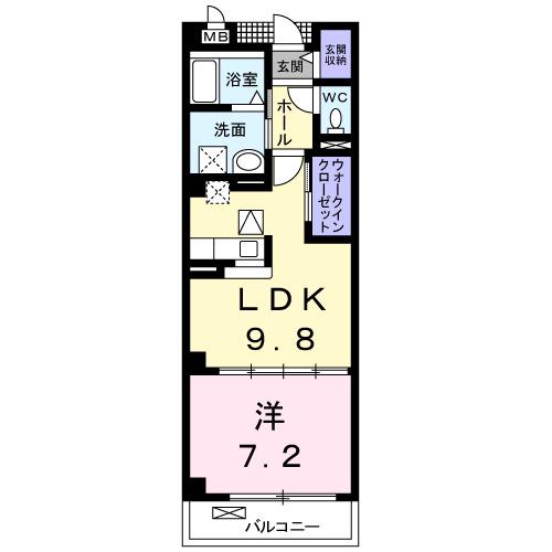 レジデンス アマーレ(1LDK/1階)の間取り写真
