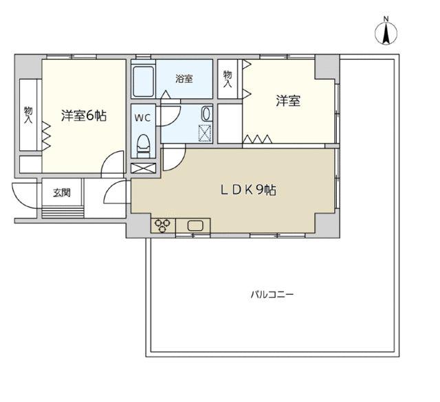 エイト大森ハイツ(2LDK/4階)の間取り写真