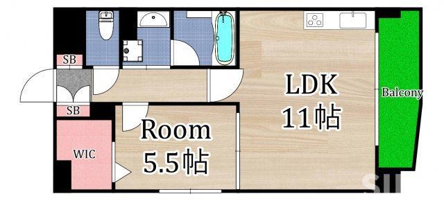 グランプラス京橋(1LDK/5階)の間取り写真