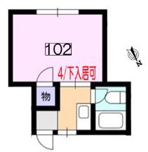 ハイツ昭弘(ワンルーム/2階)の間取り写真