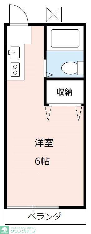 サンヒルズ栗山(ワンルーム/1階)の間取り写真