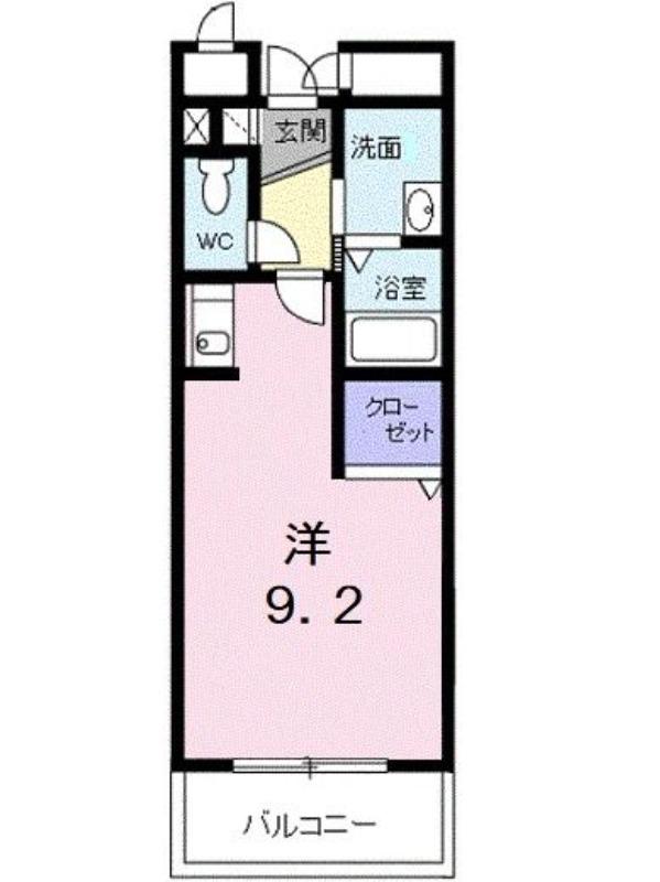グルワール(ワンルーム/2階)の間取り写真
