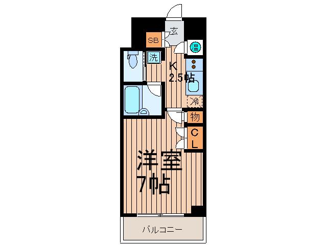 HF駒沢公園レジデンス(1K/1階)の間取り写真